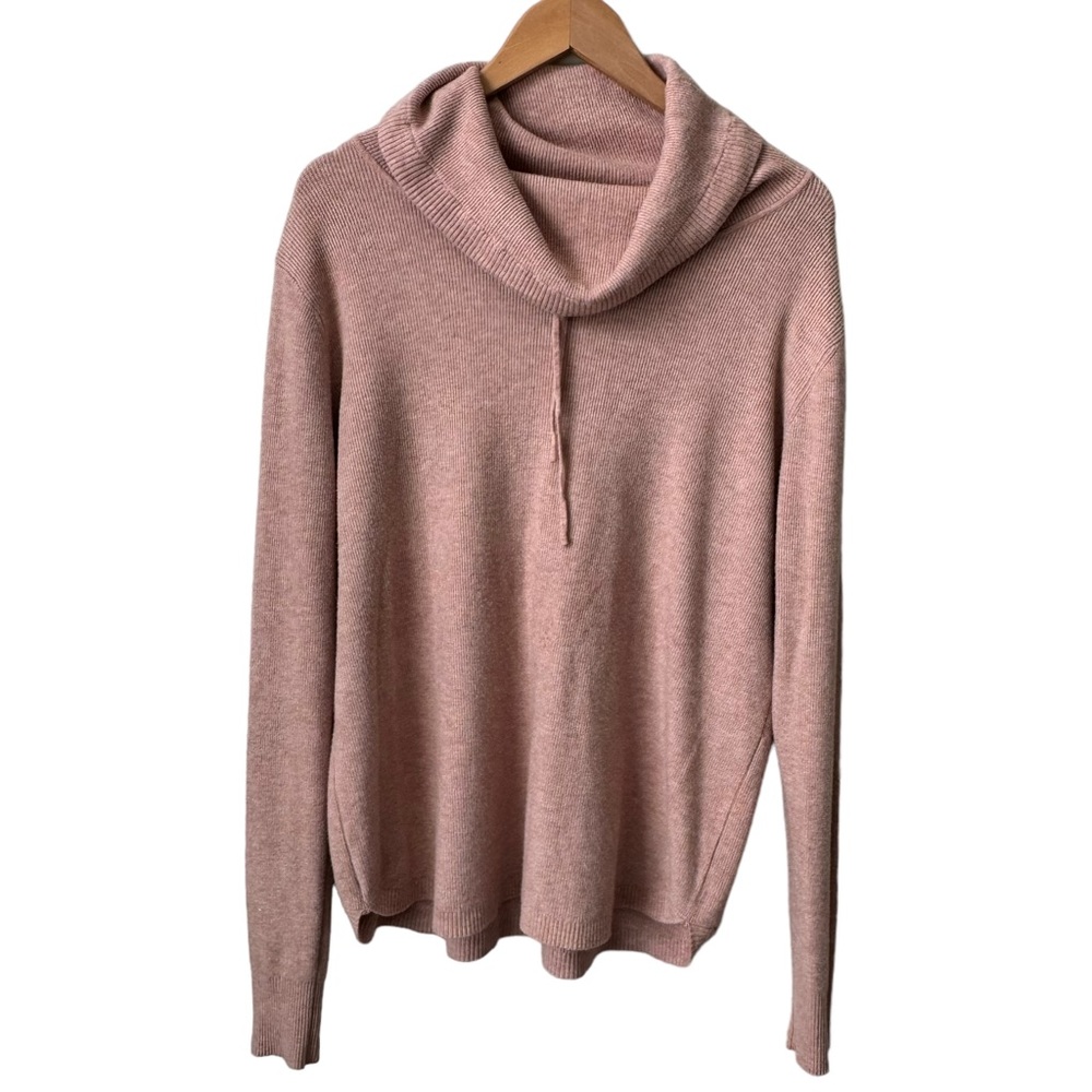 Cozy Pink Cowl Neck Sweater